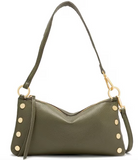 Hammit- Kyle Leather Brushed Gold Red Zip Shoulder Bag