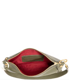Hammit- Kyle Leather Brushed Gold Red Zip Shoulder Bag