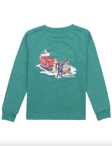 Properly Tied-Boys Sleigh Dogs LS Teal