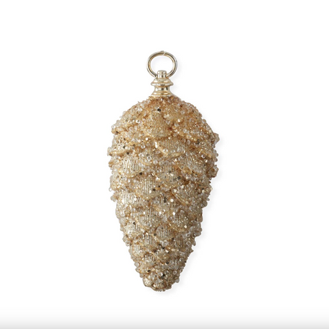 K and K-8.75 Inch Gold Pinecone Ornament