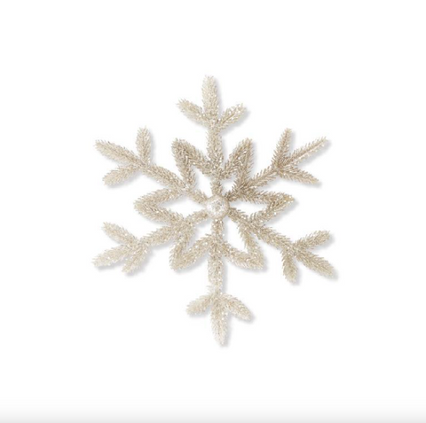 K and K- 14 Inch Platinum Glitter Pine Snowflake