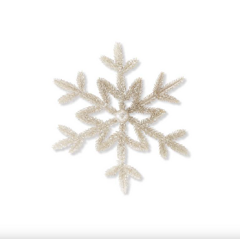 K and K- 18 Inch Platinum Glitter Pine Snowflake