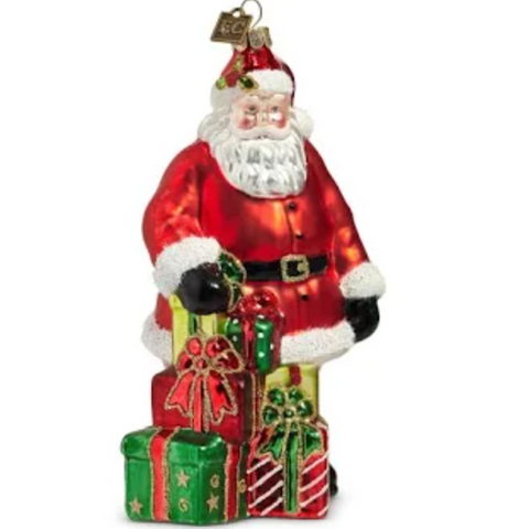 Raz- 6.5" Special Delivery Santa Ornament