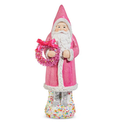 Raz- 11.75" Sprinkle Pink Santa PARENT