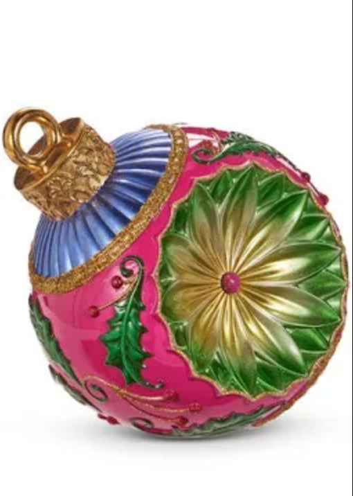 Raz 15" Vintage Multicolor Round Ornament