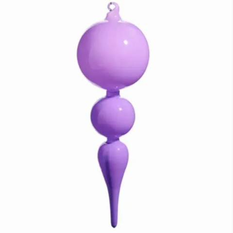 Raz- 10" Bright Purple Finial Ornament