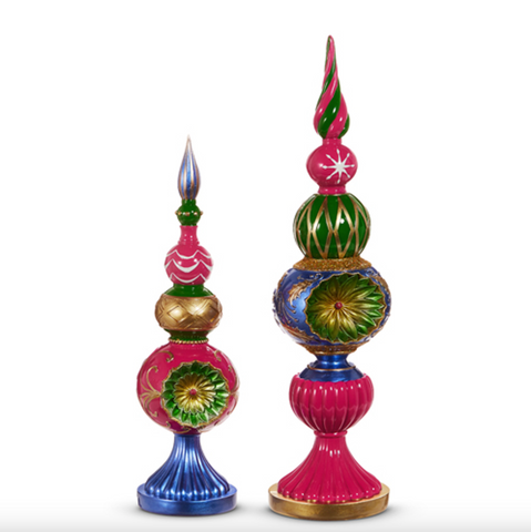 Raz- 20" Vintage Multicolor Finials