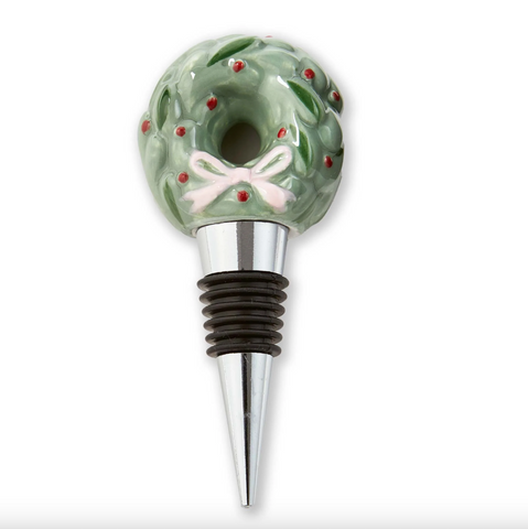 Tag- Very Merry Wreath Bottle Stopper