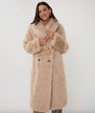 Esqualo-Coat hairy long- Sand