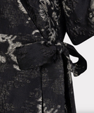 Esqualo-Dress Jacquard Puff Sleeve