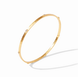 Julie Vos-Crescent Stone Bangle- Gold-Medium-Cubic Zirconia