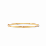 Julie Vos-Crescent Stone Bangle- Gold-Medium-Cubic Zirconia