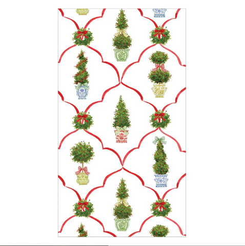 Caspari-Petit Jardin De Noel Guest Towels - includes 15 Guest Towels