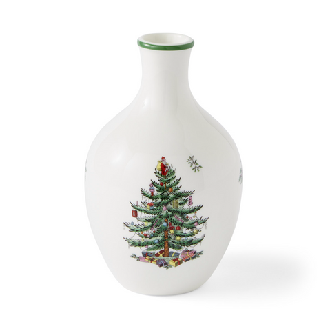 Spode-Christmas Tree 6" Posy Vase