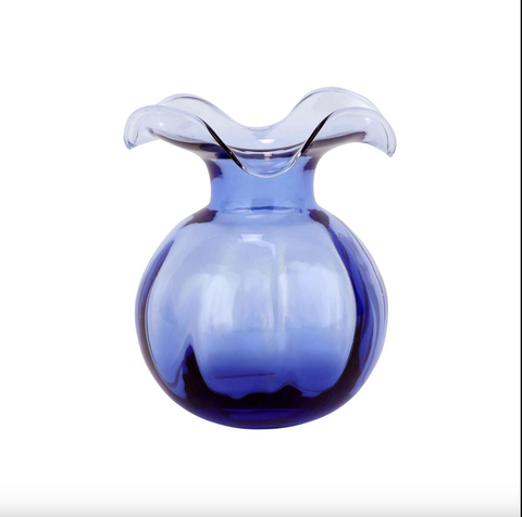 Vietri-Indigo Bud Vase-Hibiscus Glass