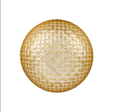 Vietri-Rufolo Glass Gold Basketweave Small Serving Bowl
