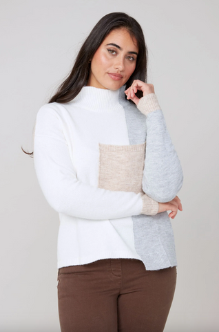 Renuar- Knit Block Sweater