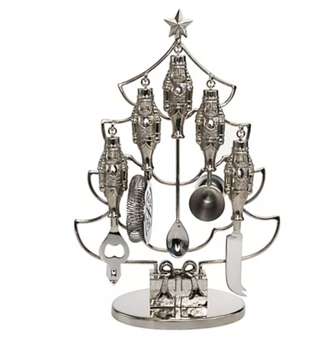 6-Piece Nutcracker Bar Tools Set on Tre Shaped Stand