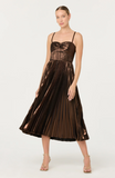 Astr-Ascella Pleated Midi Dress