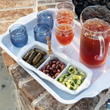 Juliska-Berry & Thread  Melamine 14" Triple Section Server - Whitewash