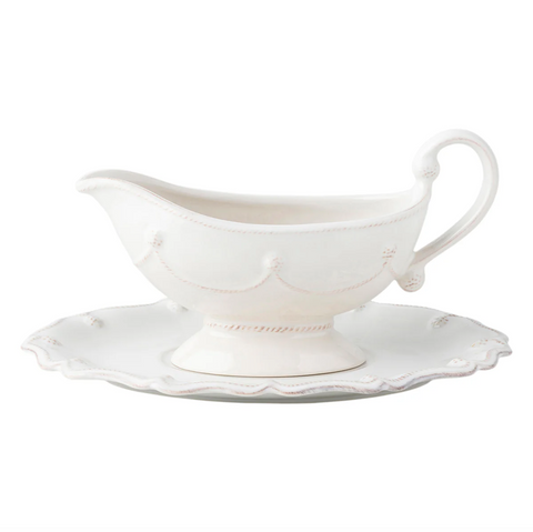 Juliska - Berry & Thread  Sauce Boat and Stand - Whitewash