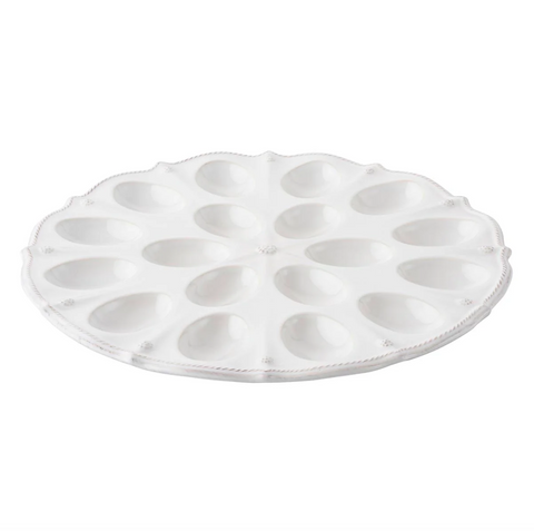 Juliska- Berry & Thread  13" Deviled Egg Platter - Whitewash