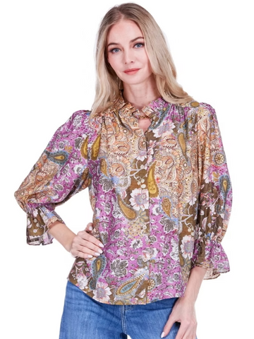 Joy Joy - Plum Mosaic Top