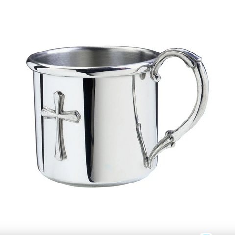 Salisbury-Pewter Easton Cross Baby Cup