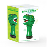 Two's Company-T-Rex LED Illuminating Bubble Wand Blower with Refillable Bottle and Solution in Gift Box