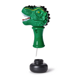 Two's Company-T-Rex LED Illuminating Bubble Wand Blower with Refillable Bottle and Solution in Gift Box