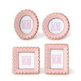 Two's Company-Pink Scalloped Mini Frame