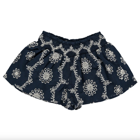 VIGNETTE- Jessie Shorts in Navy Eyelet
