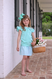 Trotter Street-Camilla Skort Set- Mint Stripe