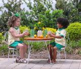 Trotter Street-Nora Short Set- Yellow Stripe/Green