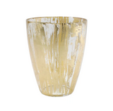 Vietri-Rufolo Glass Gold Brushstroke Vase