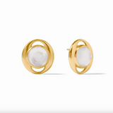 Julie Vos- Laguna Stone Stud-Iridescent Clear Crystal