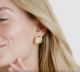 Julie Vos- Laguna Stone Stud-Iridescent Clear Crystal