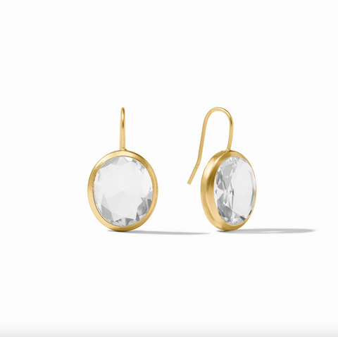 Julie Vos- Laguna Stone Earring-Clear Crystal