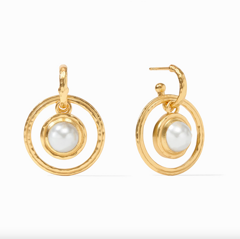 Julie Vos- Astor 6­in­1  Charm Earring- Pearl