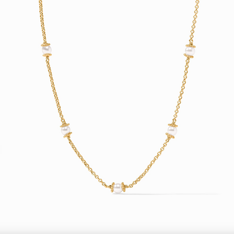 Julie Vos- Hydra Delicate  Station Necklace- Pearl