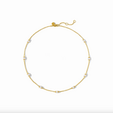 Julie Vos- Hydra Delicate  Station Necklace- Pearl