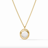 Julie Vos- Laguna Solitaire Necklace-Iridescent Clear Crystal