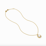 Julie Vos- Laguna Solitaire Necklace-Iridescent Clear Crystal