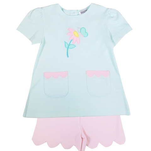 Ishtex- BUTTERFLY GIRL'S SHORTS SET