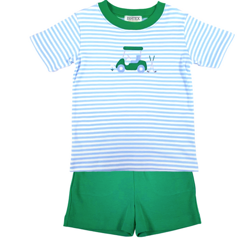 Ishtex- GOLF CART BOY'S SHORTS SET