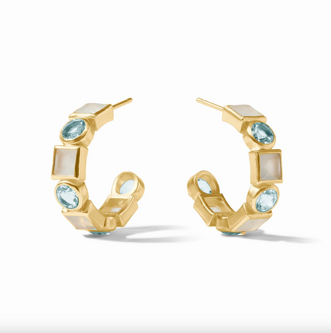 Julie Vos- Jolie Hoop-Aquamarine Blue