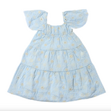 Vignette- Sierra Dress- Light Blue Eyelet