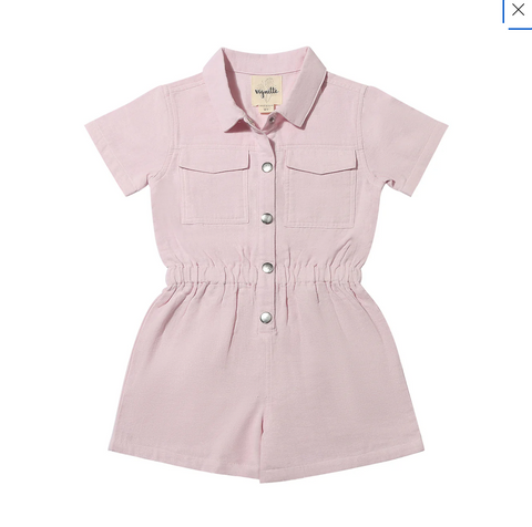 Vignette- Addison Romper in Rose