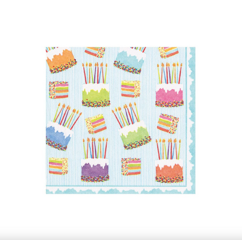 Caspari- Cake Frosting-Paper Linen Cocktail Napkins