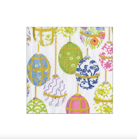 Caspari-Les Oeufs Cocktail Napkin